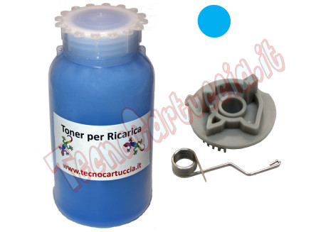 Kit Ricarica Toner per Brother TN-135C Ciano 4.000 Pagine con Ingranaggio