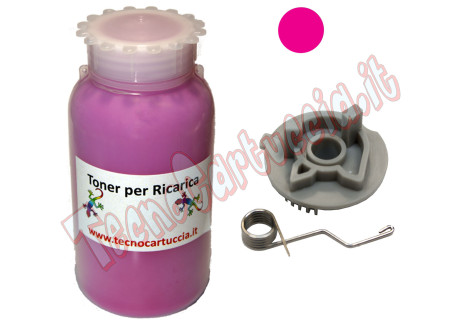 Kit Ricarica Toner per Brother TN-135M Magenta 4.000 Pagine con Ingranaggio