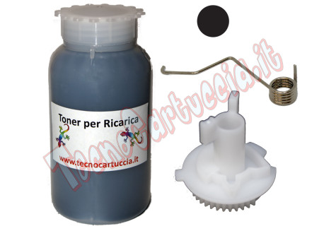 Kit Ricarica Toner per Brother TN-230BK Nero 2.200 Pagine con Ingranaggio