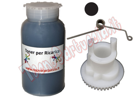 Kit Ricarica Toner per Brother TN-241BK Nero 2.500 Pagine con Ingranaggio