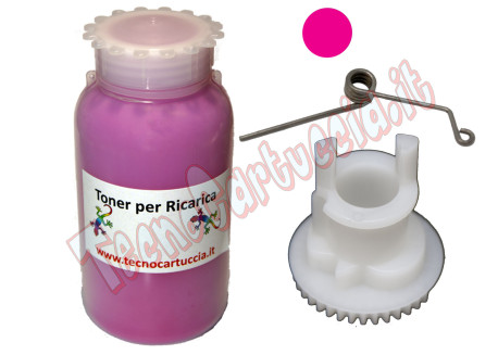 Kit Ricarica Toner per Brother TN-245M Magenta 2.200 Pagine con Ingranaggio
