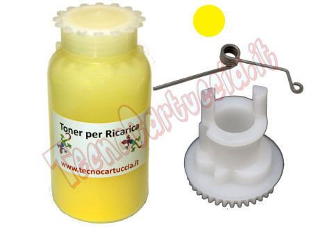 Kit Ricarica Toner per Brother TN-245Y Giallo 2.200 Pagine con Ingranaggio