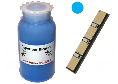 Kit Ricarica Toner per Samsung CLT-C4072S Ciano 1.000 Pagine con Chip