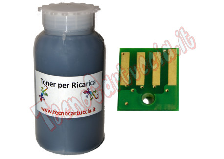 Kit Ricarica Toner per Lexmark 502 50F2000 1.500 Pagine con Chip