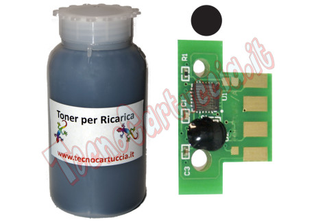 Kit Ricarica Toner per Lexmark 80C2HK0 Nero 4.000 Pagine con Chip