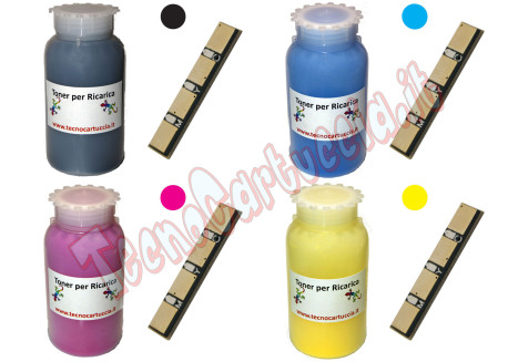 Kit Ricarica Toner per Samsung CLT-4092S con Chip 4 Colori
