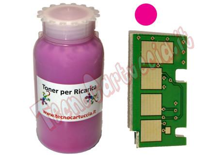 Kit Ricarica Toner per Samsung CLT-M504S SU292A Magenta 1.800 Pagine con Chip