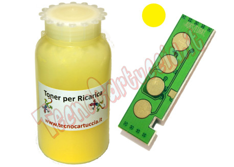 Kit Ricarica Toner per Samsung CLT-Y406S Giallo 1.000 Pagine con Chip