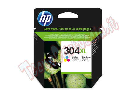 Hp - Cartuccia ink originale - 304XL - C/M/Y - N9K07AE - 300 pag
