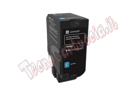 Lexmark - Toner - Ciano - 74C2HC0 - return program - 12.000 pag