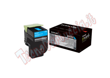Lexmark - Toner - Ciano - 80C0S20 - 2.000 pag
