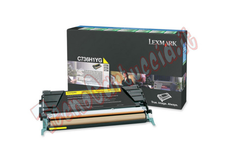 Lexmark - Toner - Giallo - C736H1YG - return program - 10.000 pag