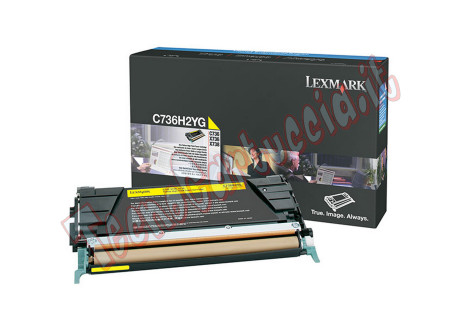 Lexmark - Toner - Giallo - C736H2YG - non return program - 10.000 pag