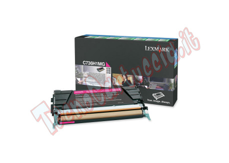 Lexmark - Toner - Magenta - C736H1MG - return program - 10.000 pag