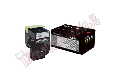 Lexmark - Toner - Nero - 80C0S10 - 2.500 pag