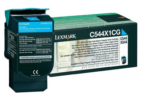 Toner Originale Lexmark C544X1CG Ciano 4.000 Pagine PROMOZIONE