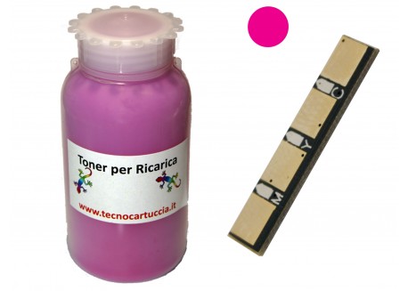 Kit Ricarica Toner per Samsung CLT-M4072S Magenta 1.000 Pagine con Chip