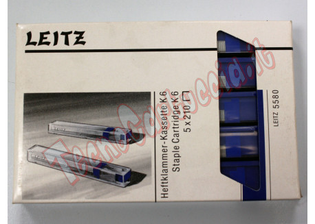 Leitz Cartuccia Punti Metallici 6mm Graffette per cucitrice 5551 Confezione da 5 5580
