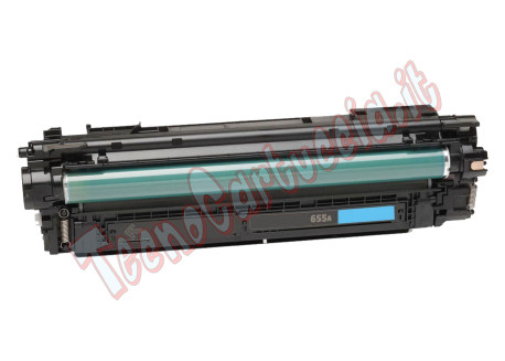 Toner Compatibile per HP CF451A Ciano 10.500 Pagine 655A