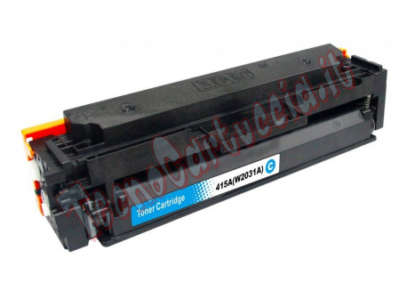 Toner Compatibile per HP W2031A Ciano 2.100 Pagine 415A