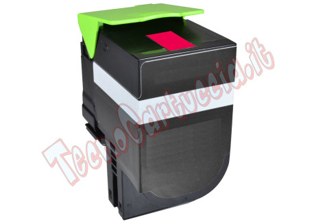 Toner Compatibile per Lexmark 80C2HM0 Magenta 3.000 Pagine