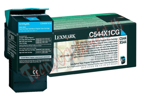 Toner Originale Lexmark C544X1CG Ciano 4.000 Pagine PROMOZIONE