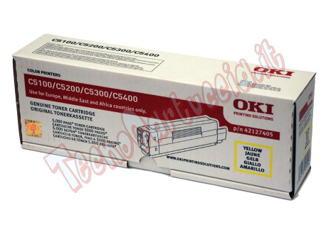 Toner Originale Oki 42127405 Giallo 5.000 Pagine PROMOZIONE
