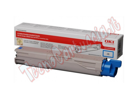 Toner Originale Oki 43459331 Ciano 2.500 Pagine PROMOZIONE