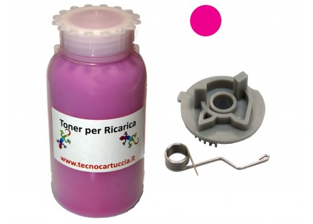 Kit Ricarica Toner per Brother TN-135M Magenta 4.000 Pagine con Ingranaggio
