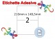 Etichette adesive A4 210 x 148,5 mm 2 etichette per pagina 100 Fogli