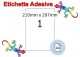 Etichette adesive A4 210 x 297 mm 1 etichetta per pagina 100 Fogli
