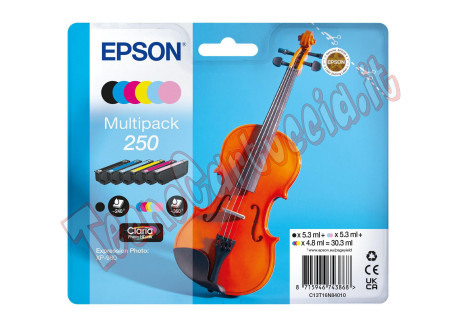 Epson - Cartuccia Multipack - BK/C/M/Y/ML/CL - 205 - Violin Claria- C13T16N84010 - 4,8 ML