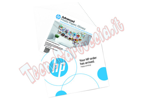 Hp - Carta fotografica - 65 lb, 5 x 5 in. (127 x 127 mm) - 49V50A - 20 fogli