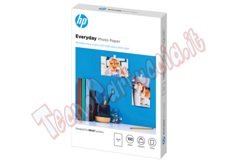 Hp - Confezione da 100 fogli carta originale fotografica HP Everyday - lucida - 10 x 15 cm - CR757A