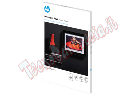 Hp - Confezione da 20 fogli carta originale fotografica HP Premium Plus - semi-lucida - A4/210 - CR673A