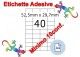 Etichette adesive A4 52,5 x 29,7 mm 40 etichette per pag. 100 Fogli (min. 10conf)