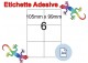 Etichette adesive A4 105 x 99 mm 6 etichette per pagina 100 Fogli