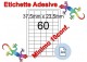 Etichette adesive A4 37,5 x 23,5 mm 60 etichette per pag. 100 Fogli (min. 10conf)