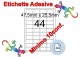 Etichette adesive A4 47,5 x 25,5 mm 44 etichette per pag. 100 Fogli (min. 10conf)