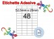 Etichette adesive A4 52,5 x 25 mm 48 etichette per pagina 100 Fogli