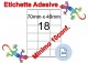 Etichette adesive A4 70 x 48 mm 18 etichette per pag. 100 Fogli (min. 10conf)