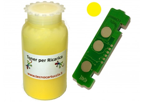 Kit Ricarica Toner per Samsung CLT-Y404S Giallo 1.000 Pagine con Chip