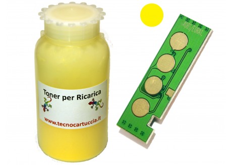 Kit Ricarica Toner per Samsung CLT-Y406S Giallo 1.000 Pagine con Chip