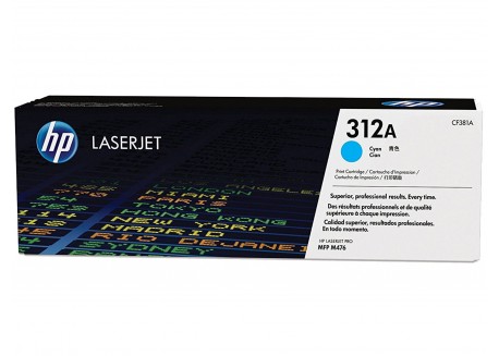 Toner Originale HP CF381A Ciano 2.700 Pagine 312A