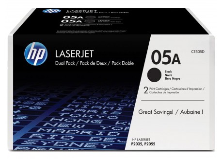 Toner Originale HP CE505D 2.300 Pagine 05D CONFEZIONE DOPPIA