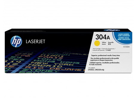 Toner Originale HP CC532A Giallo 2.800 Pagine 304A