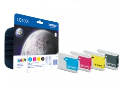 Kit 4 Cartucce Originali Brother LC1000VALBP Nero, Ciano, Magenta e Giallo