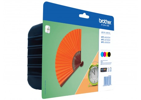 Kit 4 Cartucce Originali Brother LC129XLVALBP Nero, Ciano, Magenta e Giallo