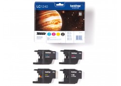 Kit 4 Cartucce Originali Brother LC1240VALBP Nero, Ciano, Magenta e Giallo