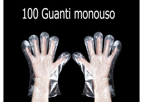 Guanti Monouso in HDPE  Sagomati Taglia Unica (Conf. 100pz.)
